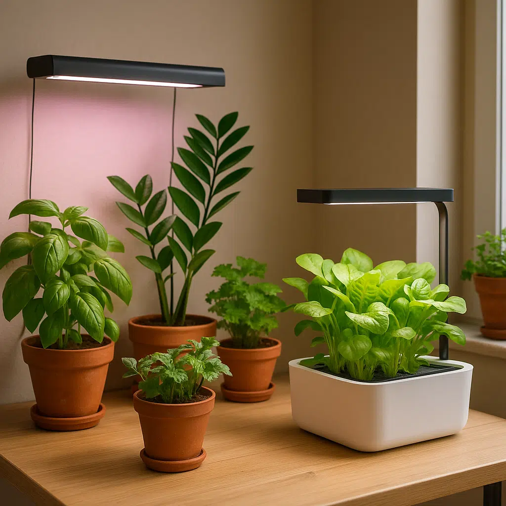 indoor garden for beginners with lights