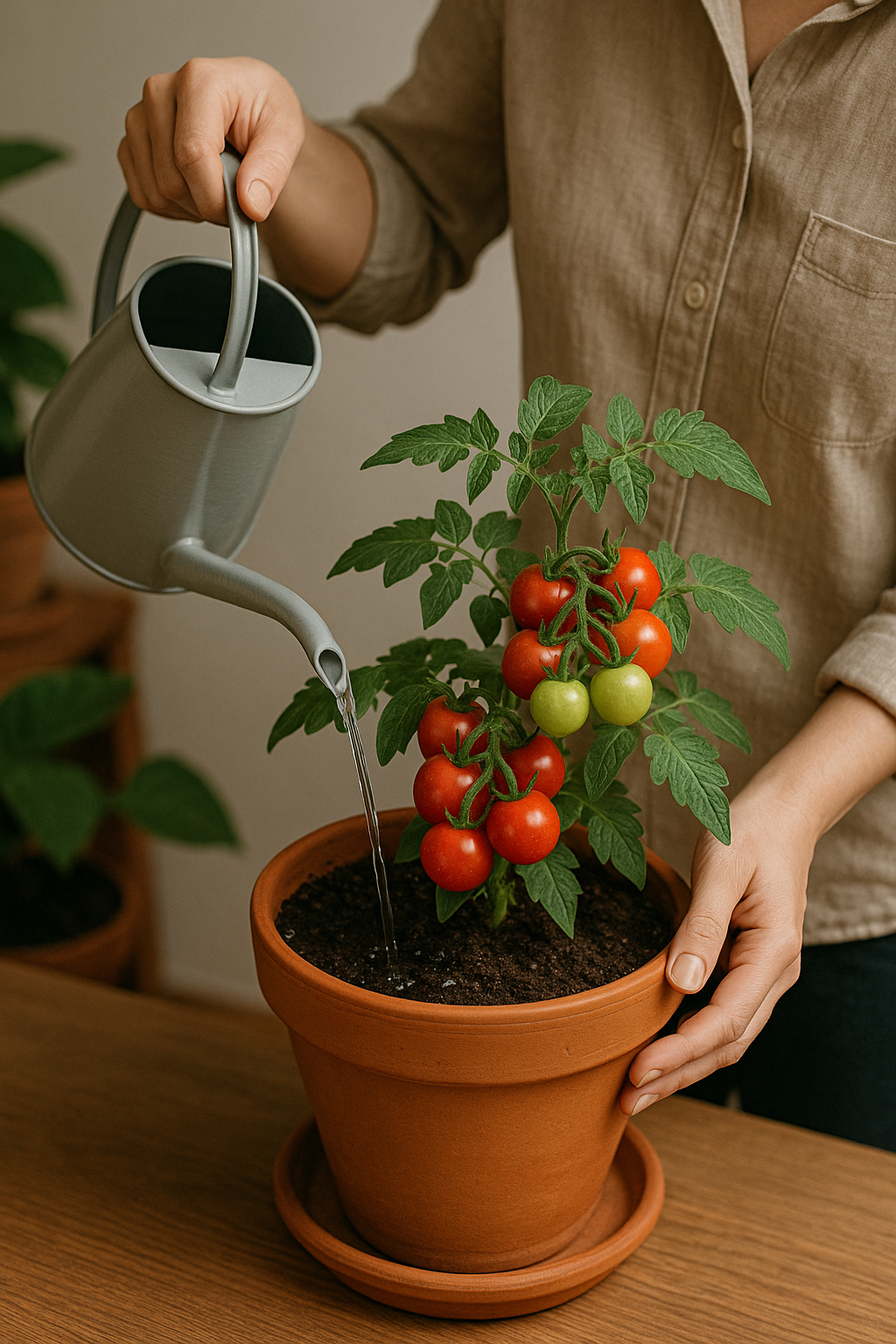 How often should I water herbs indoors
